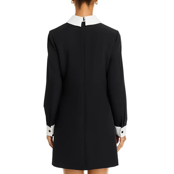 French Connection Women Echo Long Sleeve Dress Black Size 12 - Picture 4 of 5